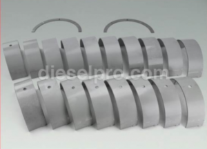 New crankshaft shell set, for use in Cummins KTA50 engines. Standard size. Includes enough upper bearing, lower bearings, and thrust washers to service the entire engine.